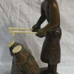 Ghana - Wood Figure with Drums  (5)