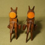 Croatia - Two Wood Donkeys - Large (6)