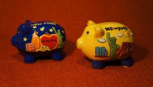 New York City - Piggy Bank - Blue and Yellow (1)