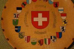 Switzerland - Wooden display platelet (2)